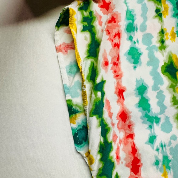 First Love by Lovelyn Sleeveless Oversized Red Green Lightweight Top Womens M - Picture 5 of 9